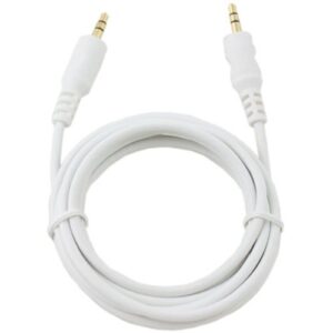 wideskall® 20 feet 3.5mm gold plated male to male aux stereo audio cable (white)