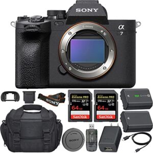 camera bundle for sony a7 iv full-frame mirrorless camera body only with accessories (128gb, extra battery, and more)