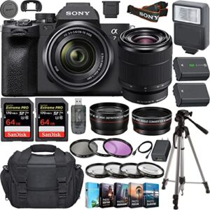 Camera Bundle for Sony a7 IV Full-Frame Mirrorless Camera with FE 28-70mm f/3.5-5.6 OSS Lens and Accessories (128GB, Photo/Video Editing Software, and More)