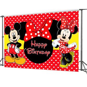 zlhcgd 7x5FT Minnie Mouse Photography Photo Background for Kids Birthday Party Backdrops Decoration