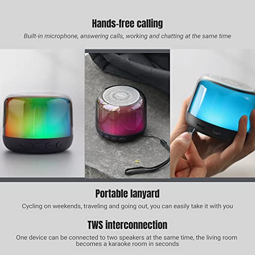 Mini Bluetooth Speaker, Travel Case Packed, Portable Wireless Speaker, Built-in Mic, TWS, for Home Gift Party Christmas.