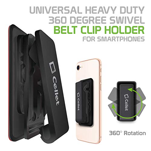 Belt Clip Cell Phone Holder – 3M Adhesive Belt Clip Phone Holster GPS, Walkie-Talkie Compatible with iPhone 14 Pro Max Plus 13 12 11 Galaxy Z Fold, Z Flip S22 S21 Google Pixel LG Moto