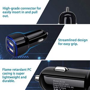 Car Charger Android for Samsung Galaxy J7 Crown/Prime/Pro/Sky Pro/Refine/Neo/Luna/Eclipse,J7 V 2nd/Perx/Star,J6 Plus J5 J4 J3 S7 Edge S6 S5 S4 S3 Note 4/5,6ft Phone Cord Fast Charging Micro USB Cable