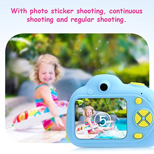 CUTULAMO Children Digital Camera Dual-Lens Video Recording Convenient Face Recognition Digital Camera,for Kid to Record Beautiful Moments,Support Auto Save