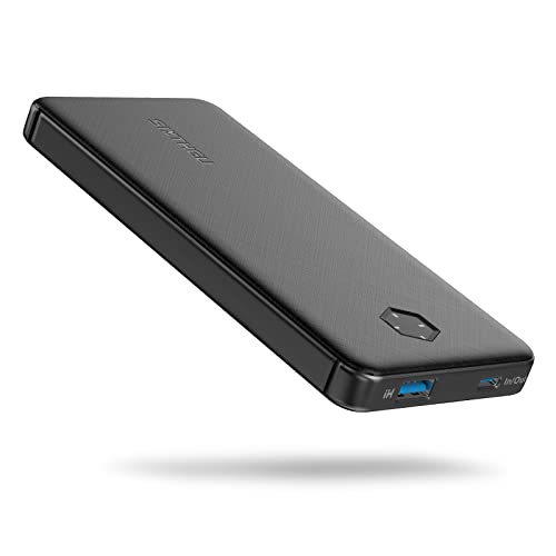 SIXTHGU Portable Charger, S2101 Power Bank 10000mAh USB C Battery Pack with 3A Fast Charging and Dual Output for iPhone, Samsung Galaxy and More（Black）