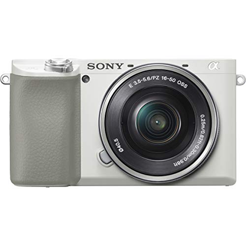 Sony Alpha A6100 Mirrorless Camera with 16-50mm Zoom Lens (White) (Renewed)