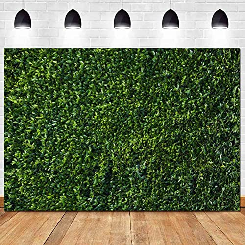 HQM 9x6ft 3D Green Leaves Nature Spring Theme Photo Background Wedding Birthday Party Newborn Baby Shower Photography Backdrops Zoo Decor Banner Dessert Cake Table Decor Booth