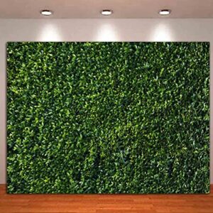 HQM 9x6ft 3D Green Leaves Nature Spring Theme Photo Background Wedding Birthday Party Newborn Baby Shower Photography Backdrops Zoo Decor Banner Dessert Cake Table Decor Booth