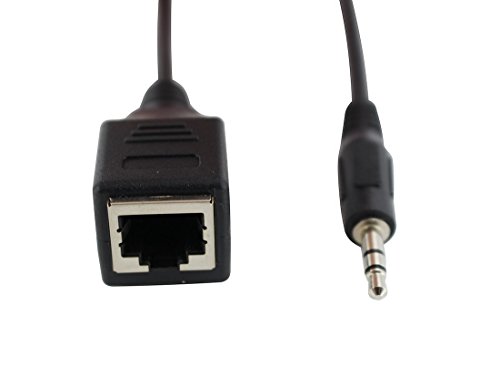 Wpeng 3.5mm 1/8" Stereo Male Plug to RJ45 Female Extender Over Cat5&Cat6 Socket Ethernet Adapter Cable(3.5M/RJ45F)