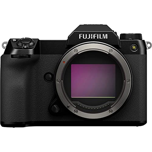 Fujifilm GFX 100S Medium Format Mirrorless Digital Camera (Black, 600022058) Bundle with Corel Editing Software + Large Camera Bag + Lens Cap Keeper + Deluxe Camera Cleaning Kit + More