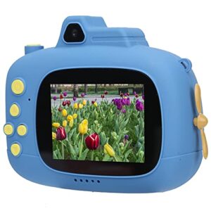 salaty kids camera, digital electronic gift 2.4inch hd video camera front/rear dual shot mini for recording videos(blue)