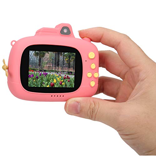 Salaty Kids Camera, Digital Electronic Gift 2.4inch HD Video Camera Front/Rear Dual Shot Mini for Recording Videos(Pink)