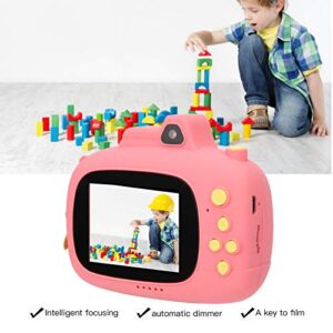 Salaty Kids Camera, Digital Electronic Gift 2.4inch HD Video Camera Front/Rear Dual Shot Mini for Recording Videos(Pink)