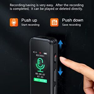 64GB Digital Voice Recorder,Fillman Voice Activated Recorder,Small Tape Recorder with Speaker, Voice Recorder for Lecture,Meetings,Class,HD Audio Dictaphone,Intelligent Noise Reduction,MP3 Player