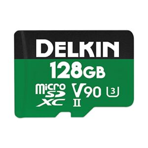 delkin devices 128gb power microsdxc uhs-ii (v90) memory card