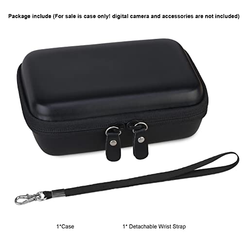 Canboc Hard Travel Case for Canon PowerShot G7X Mark II/III / G5 X Mark II Digital Camera, Mesh Bag fit Battery, Charger, USB Cable, Wrist Strap or Other Camera Accessories, Black