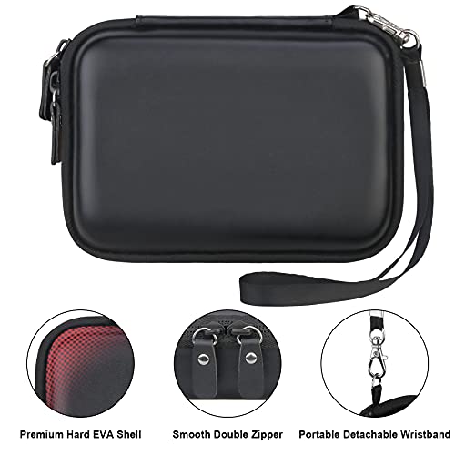 Canboc Hard Travel Case for Canon PowerShot G7X Mark II/III / G5 X Mark II Digital Camera, Mesh Bag fit Battery, Charger, USB Cable, Wrist Strap or Other Camera Accessories, Black