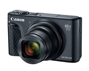 canon powershot sx740 digital camera w/40x optical zoom & 3 inch tilt lcd – 4k video, wi-fi, nfc, bluetooth enabled (black) (renewed)
