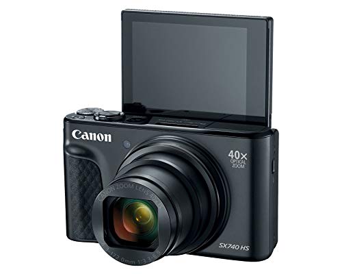 Canon PowerShot SX740 Digital Camera w/40x Optical Zoom & 3 Inch Tilt LCD - 4K VIdeo, Wi-Fi, NFC, Bluetooth Enabled (Black) (Renewed)