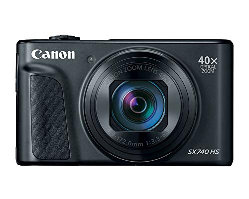 Canon PowerShot SX740 Digital Camera w/40x Optical Zoom & 3 Inch Tilt LCD - 4K VIdeo, Wi-Fi, NFC, Bluetooth Enabled (Black) (Renewed)