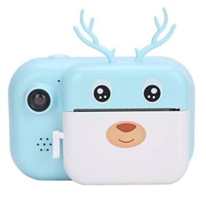 instant camera for kids, digital camera for girls boys with print paper, hd 1080p kids video camera child selfie camera toy camera, 2.4 inch ips screen