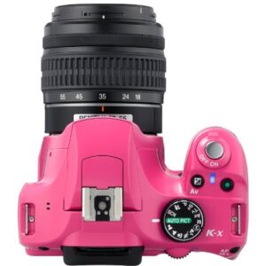 Pentax K-X 12.4 Megapixel Digital SLR and 18-55mm f/3.5-5.6 DAL AL Lens (Pink)