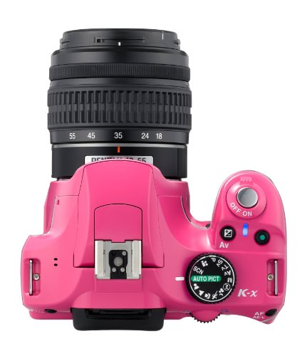 Pentax K-X 12.4 Megapixel Digital SLR and 18-55mm f/3.5-5.6 DAL AL Lens (Pink)