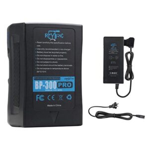 reytric upgrade 300wh(20400mah) v mount/v-lock battery with upgrade 5a output d-tap charger and d-tap cable