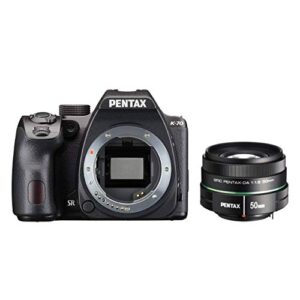 pentax k-70 dslr camera (body only, black) with pentax smc da 50mm f/1.8 lens