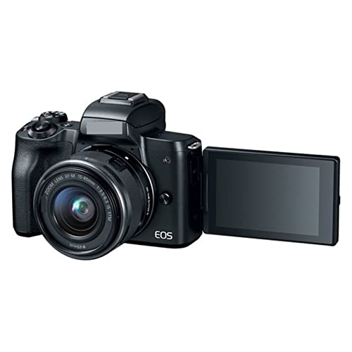 Camera M50 Mirrorless Digital Camera EF-M 15-45mm is STM Lens, HD 4K -Vari-Angle Touchscreen Wi-Fi Digital ILC Camera Digital Camera (Color : W)