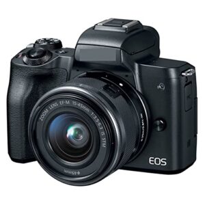 Camera M50 Mirrorless Digital Camera EF-M 15-45mm is STM Lens, HD 4K -Vari-Angle Touchscreen Wi-Fi Digital ILC Camera Digital Camera (Color : W)