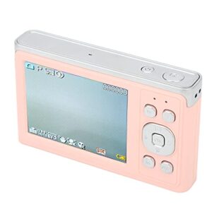 mini digital camera, led fill light 2.88in ips hd screen 4k digital camera 16x zoom with hand strap for shooting pink