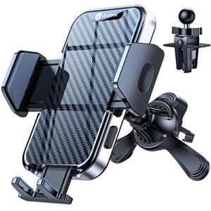 andobil car vent phone holder mount [upgraded steel hook, 3-point stable] universal vent clip cell phone holder compatible with iphone 14 pro max, plus, 13, 12, s22, s23 etc, 360 adjustable holder