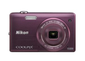 nikon coolpix s5200 wi-fi cmos digital camera with 6x zoom lens (plum) (old model)