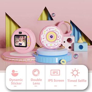 Doughnut Kids Camera Digital 1080P Camera for Christmas Birthday Gifts Cute 20.0MP Camera for Children with 32G SD Card, Birthday PartyToys,Gift for Birthday