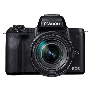 canon eos m50 mirrorless digital camera (international model) (w/ 18-150 stm lens, black)