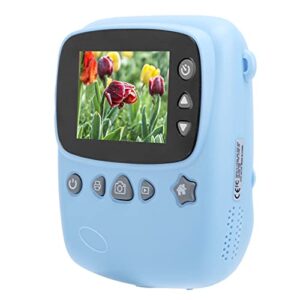 Kids Camera, Digital Camera Print Instant Camera 1080P 2.4 Inch Screen Video Camera, 2 Rolls of Printing Paper, 6 Colors Brush Pen Gift for 3-10 Years Age Girls Birthday Kids Toys(Blue)