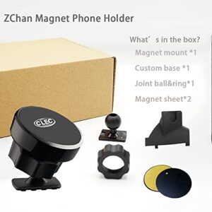 Zchan Civic 2022-2023 Magnet Car Phone Holder Stand in Air Vent/Dashboard, 360°Rotation Phone Holder for Car Work with Thin Case, Upgraded Car Phone Mount Custom for Civic Apply to All 4-7 inch Phone