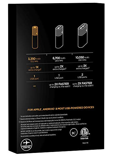 Duracell Rechargeable Powerbank 3350 mAh | 1 Day Portable Charger | Compatible With iPhone, iPad, Samsung, Android, Nintendo Switch & more | TSA Carry-On Compliant