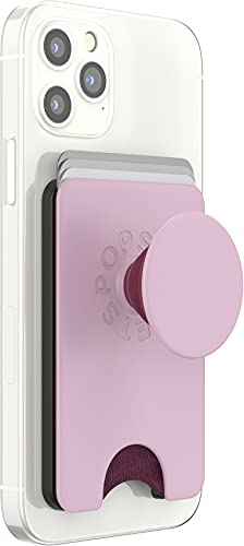 PopSockets: Phone Wallet with Expanding Grip, Phone Card Holder, Wireless Charging Compatible, Wallet for MagSafe - Blush Pink