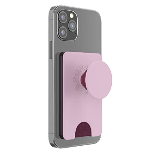 PopSockets: Phone Wallet with Expanding Grip, Phone Card Holder, Wireless Charging Compatible, Wallet for MagSafe - Blush Pink