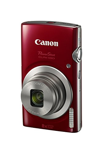 Canon PowerShot ELPH 180 Digital Camera w/Image Stabilization and Smart AUTO Mode (Red)