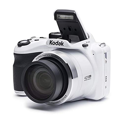 Kodak PIXPRO Astro Zoom AZ421 16MP Digital Camera (White) Bundle with 32GB SD Card and DSLR Camera Accessory (3 Items)