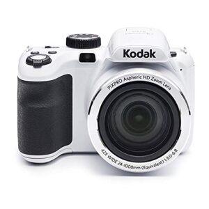 Kodak PIXPRO Astro Zoom AZ421 16MP Digital Camera (White) Bundle with 32GB SD Card and DSLR Camera Accessory (3 Items)