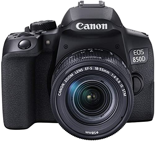 Canon EOS 850D (Rebel T8i) DSLR Camera with 18-55mm is STM Zoom Lens & 75-300mm III Lens Bundle + 64GB Memory, Case, Tripod, Filters and More