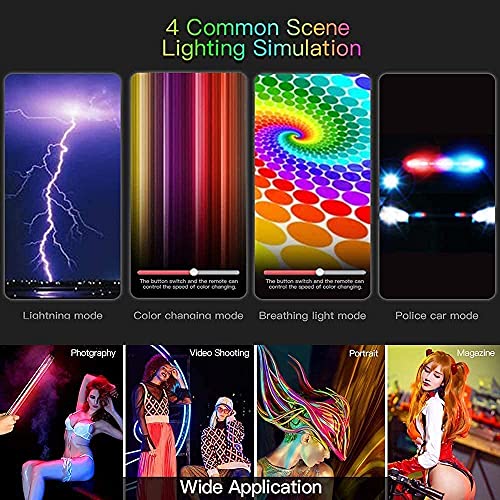 LUXCEO P7RGBPro Handheld Photography Light with APP Control 360 ° Full Color LED Video Light Wand 12 Lighting Modes,CRI≥95 IP68 Waterproof,10400mAH Rechargeable Battery 3000k 5750k RGB Colorful Stick