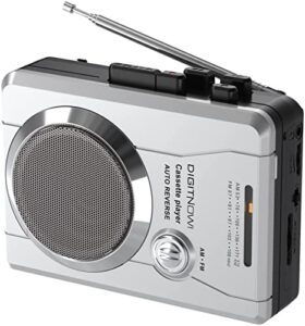portable walkman cassette recorder with am fm stereo radio and voice recorder,compat personal walkman cassette tape player/recorder with built in speaker and earphones,microphone