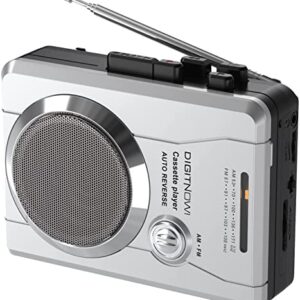 Portable Walkman Cassette Recorder with AM FM Stereo Radio and Voice Recorder,Compat Personal Walkman Cassette Tape Player/Recorder with Built in Speaker and Earphones,Microphone