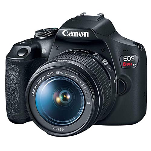 Canon EOS Rebel T7 DSLR Camera w/ 18-55mm F/3.5-5.6 is II Lens + 32GB SD Card + More (Renewed)