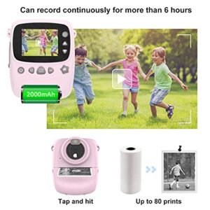 Kids Digital Camera, 1200W Pixel Children Instant Camera, Support Up to 32GB Memory Card, Gifts for Boys and Girls(Pink)